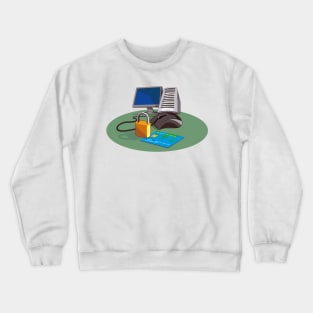 Credit Card Security of Internet Retro Crewneck Sweatshirt